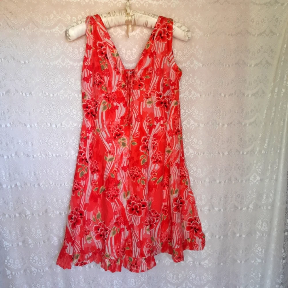 Raviya pink sundress at the front with buttons at the back with elastic size S - Picture 2 of 16